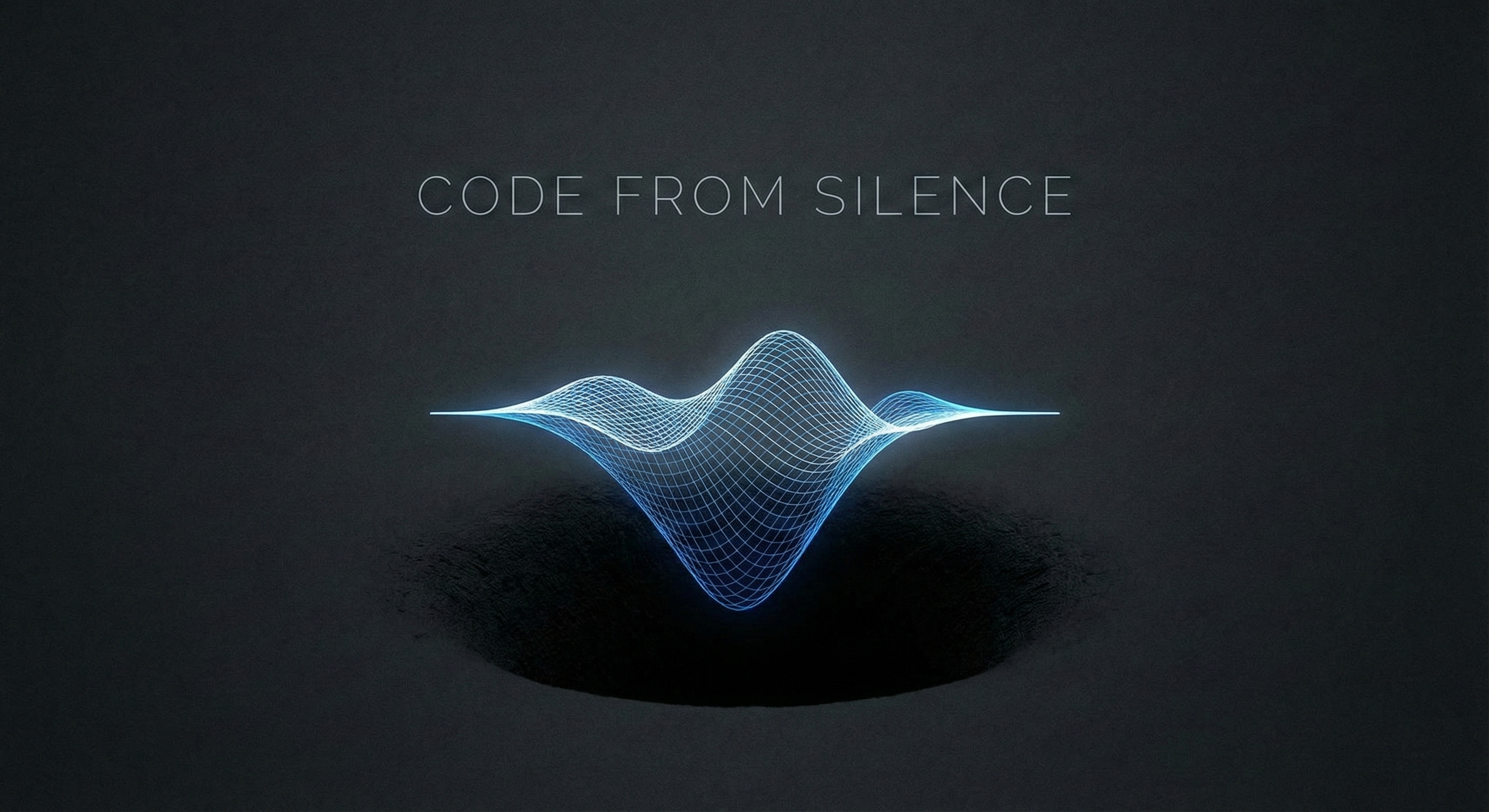 Abstract digital creation emerging from darkness, minimalist zen aesthetic, birth of light from void