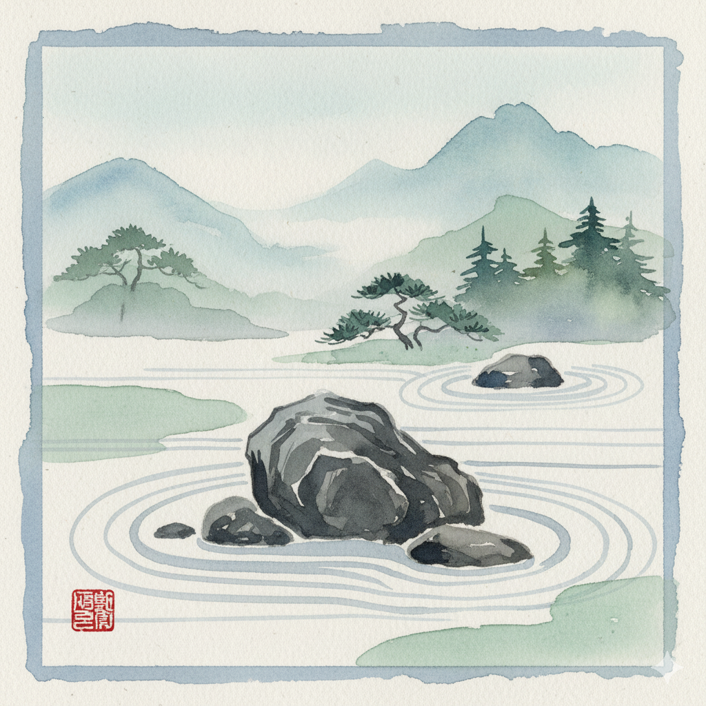Zen Garden - representing the philosophy of quiet software